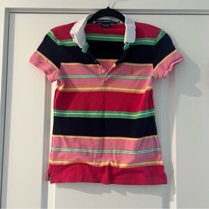 VINTAGE Colorful Striped Ralph Lauren Polo